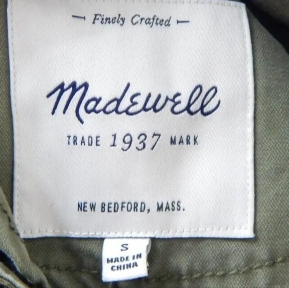 Madewell Fleet Jacket Green Miltary. - Picture 3 of 4